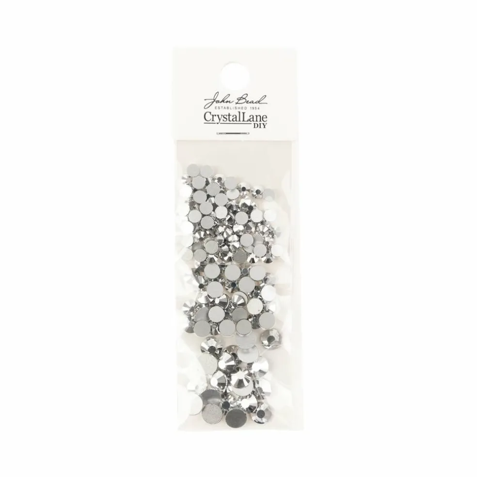 Crystal Lane DIY Assorted Round Glass Flatback Rhinestones Combo