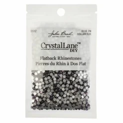 Crystal Lane DIY SS12 Glass Round Flatback Rhinestones, 2880ct.