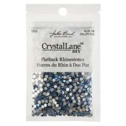 Crystal Lane DIY SS12 Glass Round Flatback Rhinestones, 2880ct.