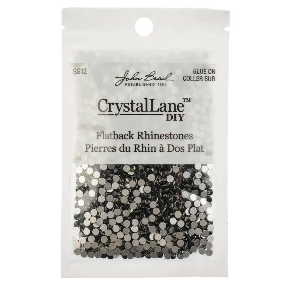 Crystal Lane DIY SS12 Glass Round Flatback Rhinestones, 2880ct.