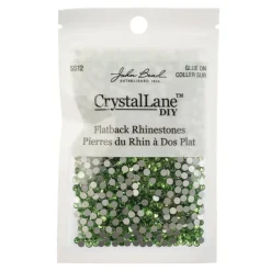 Crystal Lane DIY SS12 Glass Round Flatback Rhinestones, 2880ct.