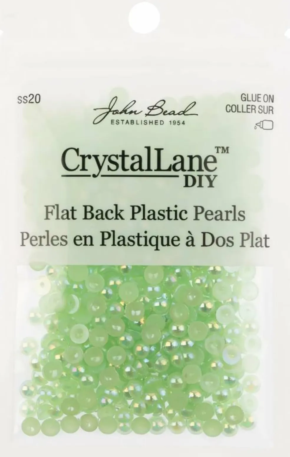 Crystal Lane DIY SS20(5mm) Plastic Pearl Flatback Rhinestones, 575pcs