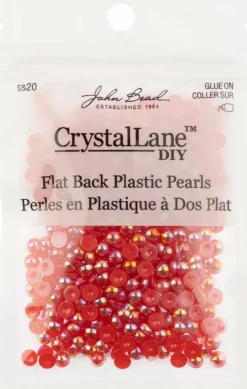 Crystal Lane DIY SS20(5mm) Plastic Pearl Flatback Rhinestones, 575pcs
