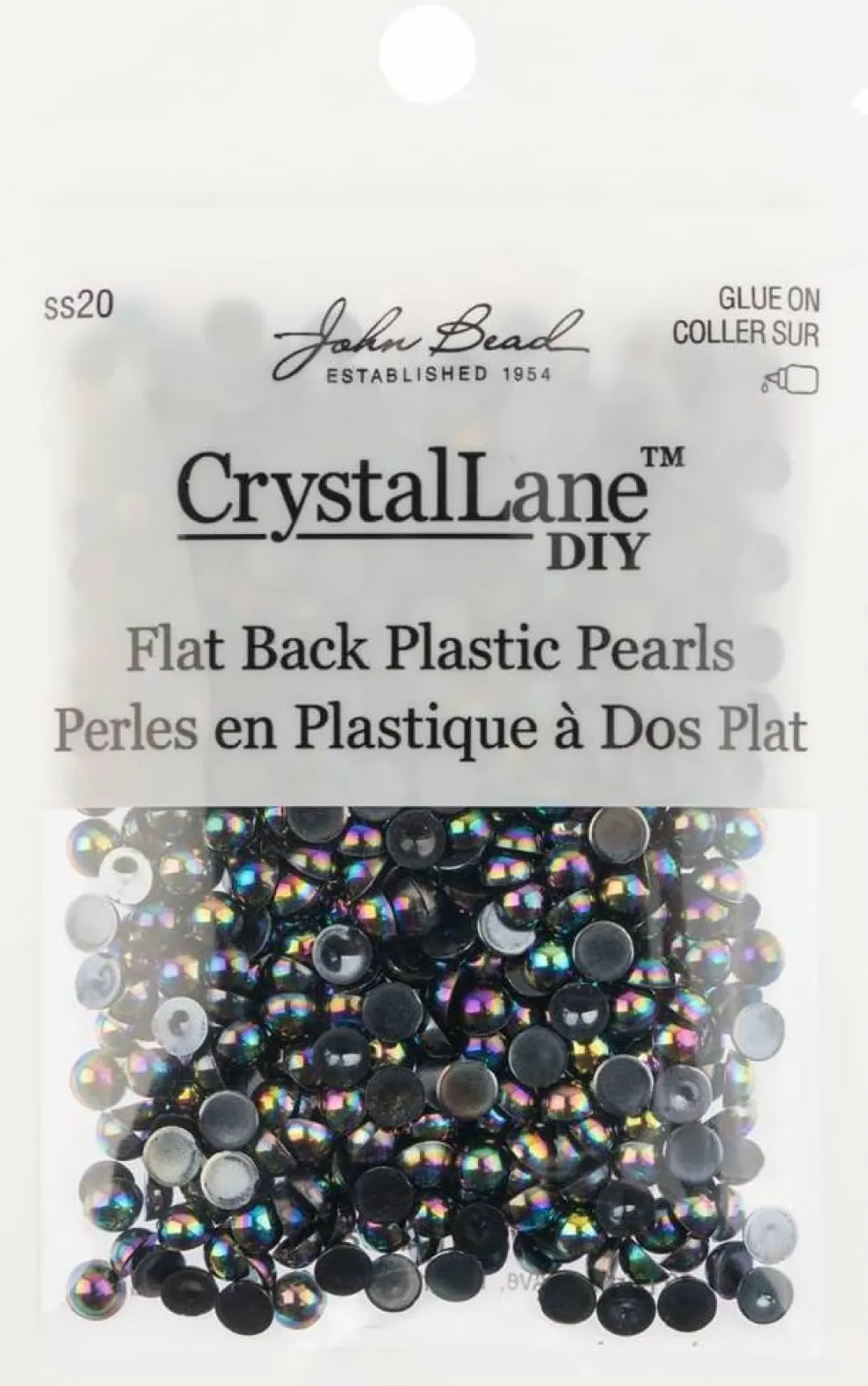 Crystal Lane DIY SS20(5mm) Plastic Pearl Flatback Rhinestones, 575pcs