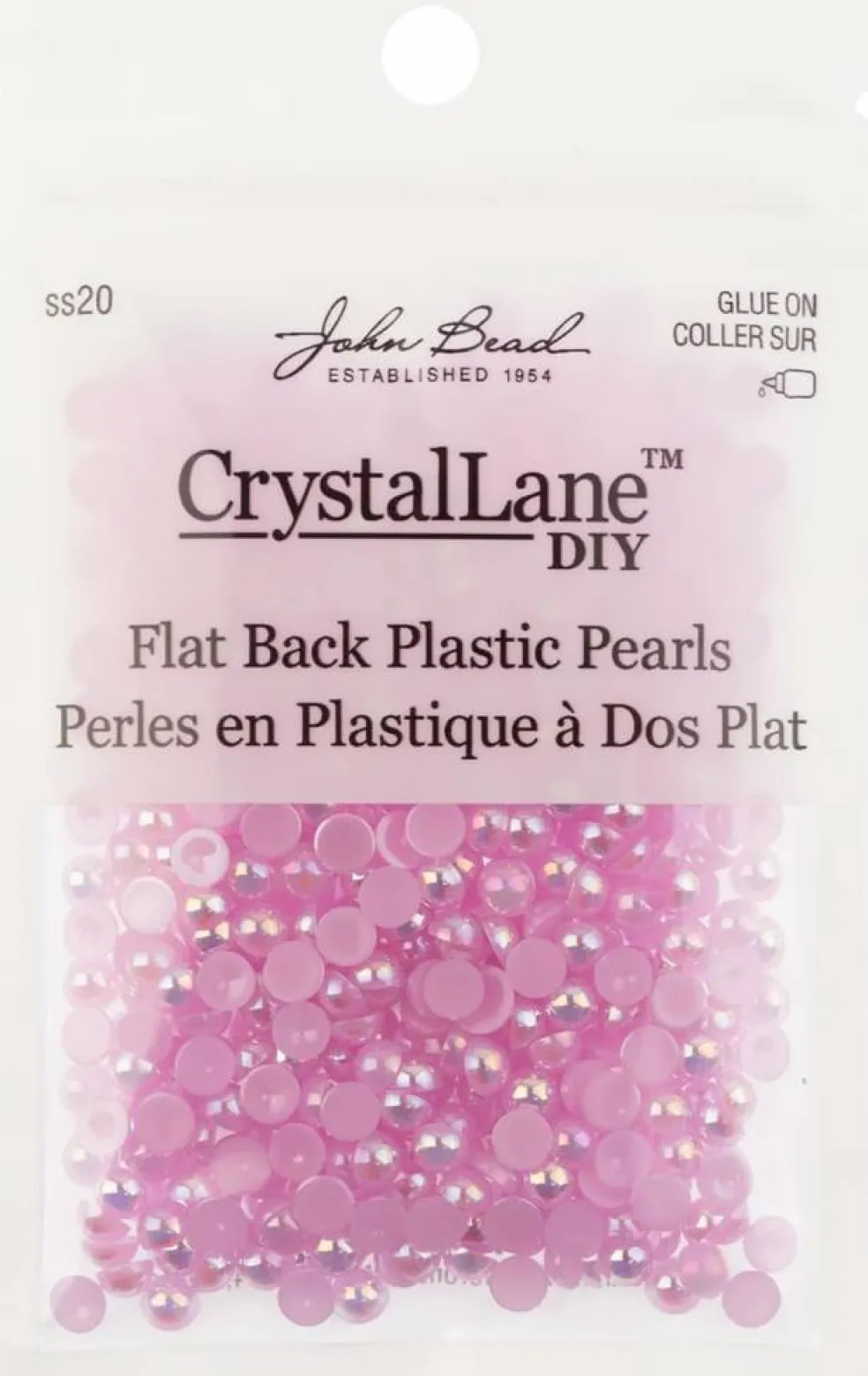 Crystal Lane DIY SS20(5mm) Plastic Pearl Flatback Rhinestones, 575pcs