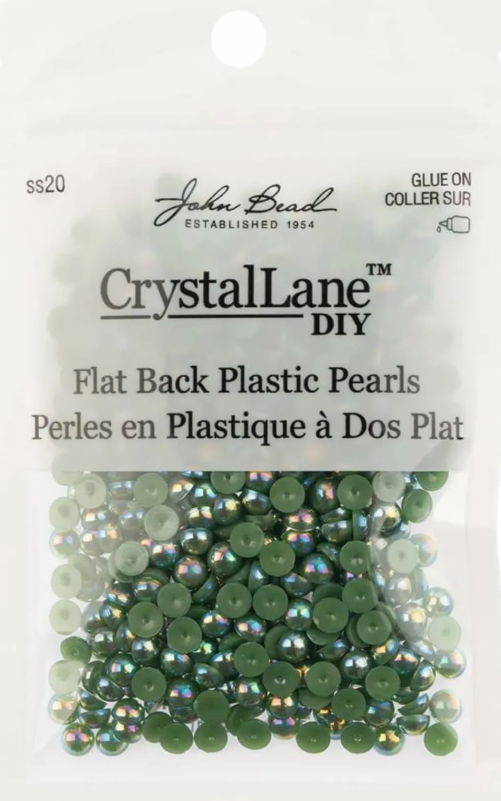 Crystal Lane DIY SS20(5mm) Plastic Pearl Flatback Rhinestones, 575pcs