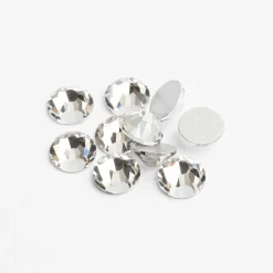 Crystal Lane DIY SS6 Round Glass Flatback Rhinestones, 1,440ct.