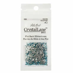 Crystal Lane DIY SS6 Round Glass Flatback Rhinestones, 1,440ct.