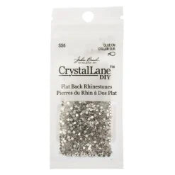 Crystal Lane DIY SS6 Round Glass Flatback Rhinestones, 1,440ct.