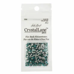 Crystal Lane DIY SS6 Round Glass Flatback Rhinestones, 1,440ct.