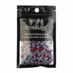 Crystal Lane DIY SS16 Round Glass Hotfix Flatback Rhinestones, 1,440ct.