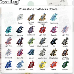 Crystal Lane DIY SS16 Round Glass Hotfix Flatback Rhinestones, 1,440ct.