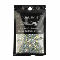 Crystal Lane DIY SS16 Round Glass Hotfix Flatback Rhinestones, 1,440ct.
