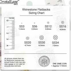 Crystal Lane DIY SS16 Round Glass Hotfix Flatback Rhinestones, 1,440ct.
