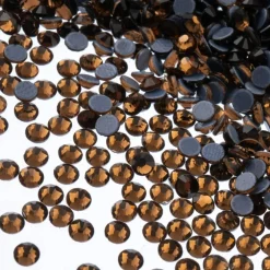 Crystal Lane DIY SS6 Round Glass Flatback Hotfix Rhinestones, 1,440ct.
