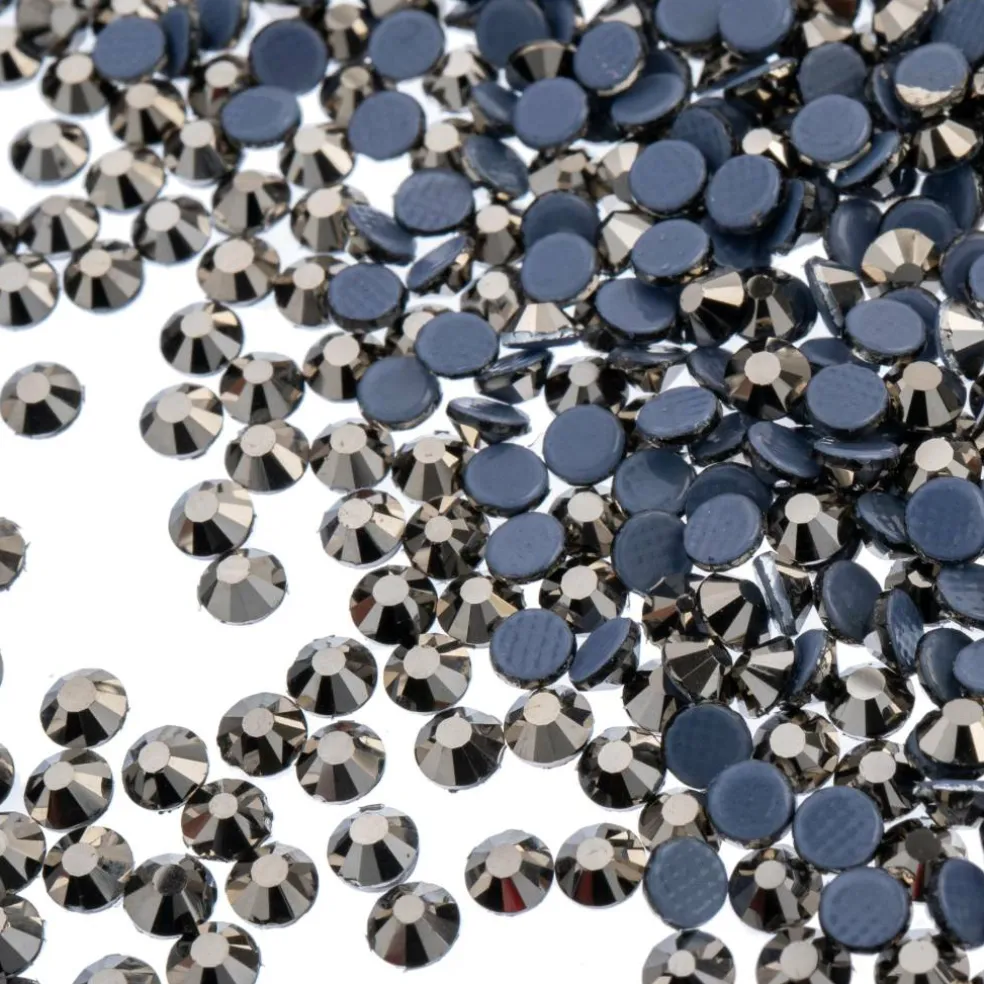 Crystal Lane DIY SS6 Round Glass Flatback Hotfix Rhinestones, 1,440ct.