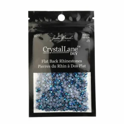 Crystal Lane DIY SS6 Round Glass Flatback Hotfix Rhinestones, 1,440ct.