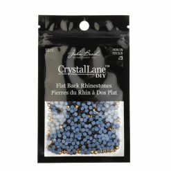 Crystal Lane DIY SS6 Round Glass Flatback Hotfix Rhinestones, 1,440ct.