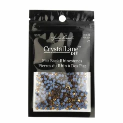 Crystal Lane DIY SS6 Round Glass Flatback Hotfix Rhinestones, 1,440ct.