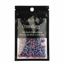 Crystal Lane DIY SS6 Round Glass Flatback Hotfix Rhinestones, 1,440ct.