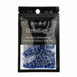 Crystal Lane DIY SS6 Round Glass Flatback Hotfix Rhinestones, 1,440ct.