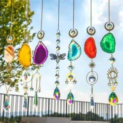Crystal Suncatcher, Hanging Suncatchers with Crystals Light, 7 PCS