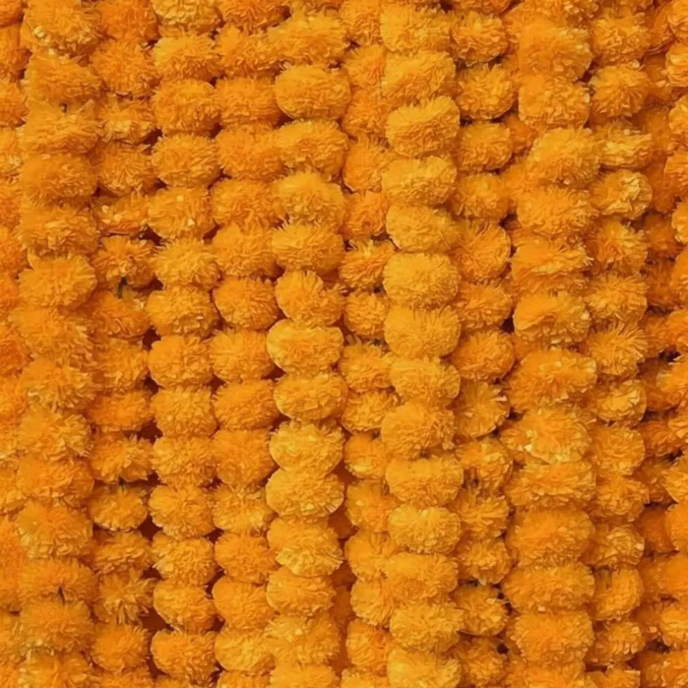 5ct Artificial Marigold Strings, Ugadi Decoration, Indian Decor