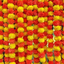 5ct Artificial Marigold Strings, Ugadi Decoration, Indian Decor
