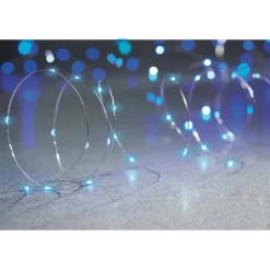 40ct. Blue Silver Wire LED String Lights by Ashland®
