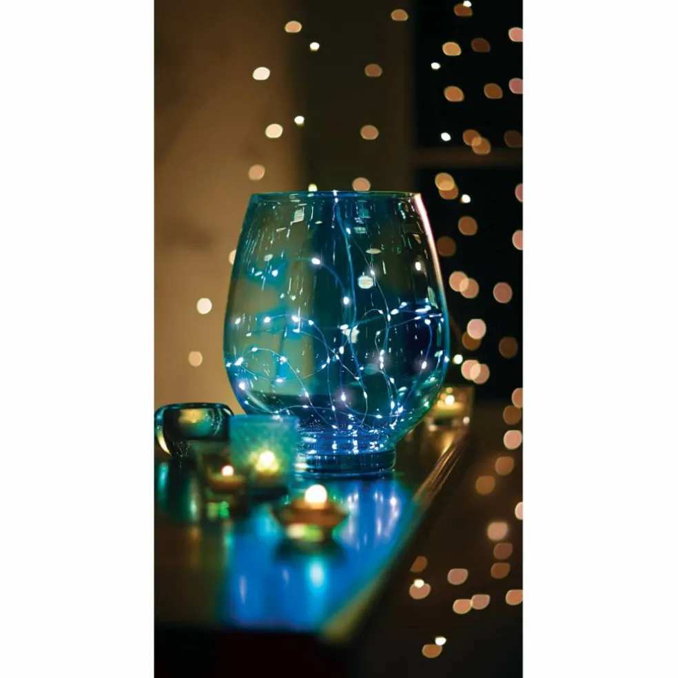 40ct. Blue Silver Wire LED String Lights by Ashland®