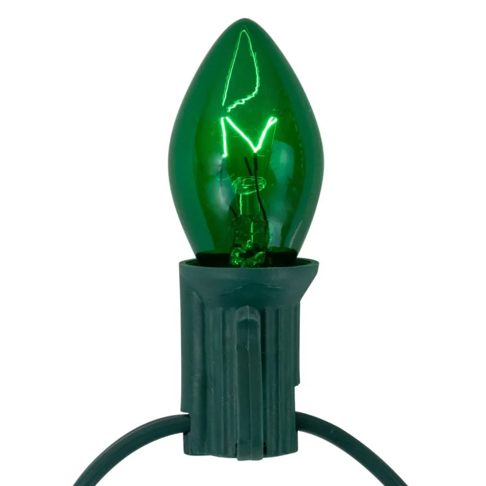 25ct. C7 Christmas String Lights with Green Wire