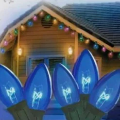 25ct. C7 Christmas String Lights with Green Wire