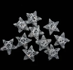 10ct. Clear LED Spun Glass Star Christmas String Lights