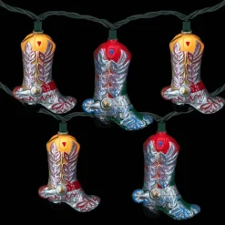 10ct. Cowboy Boots Patio String Lights