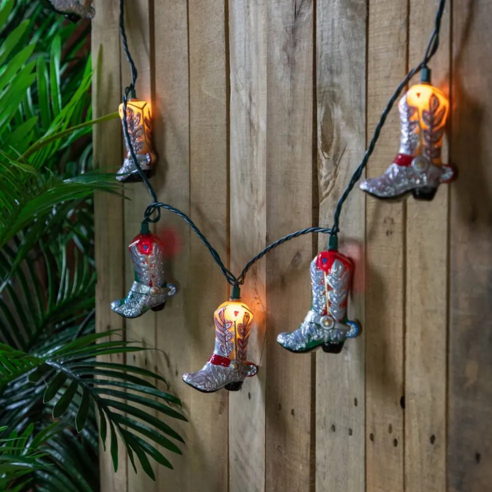 10ct. Cowboy Boots Patio String Lights
