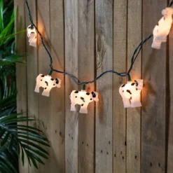 10ct. Cow Patio String Lights