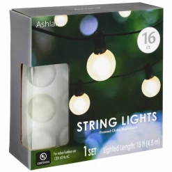 16ct. Frosted Globe String Lights by Ashland™