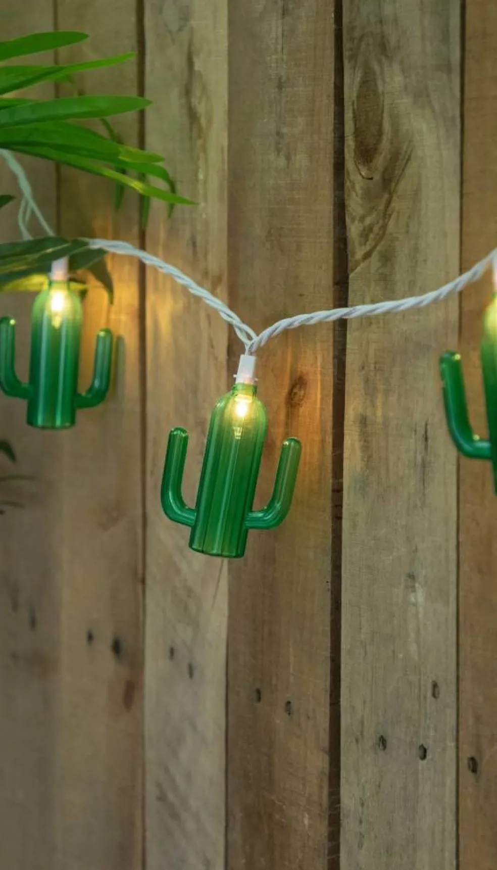10ct. Green Cactus Patio String Light Set