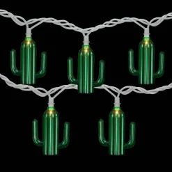 10ct. Green Cactus Patio String Light Set