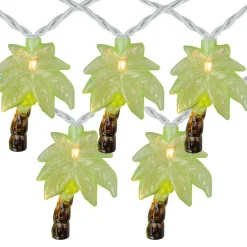 10ct. Green Tropical Palm Tree Patio String Lights