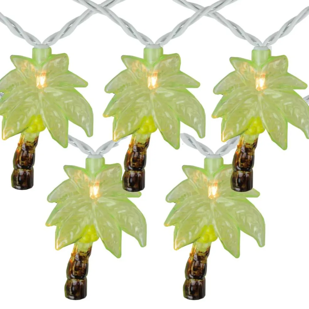 10ct. Green Tropical Palm Tree Patio String Lights