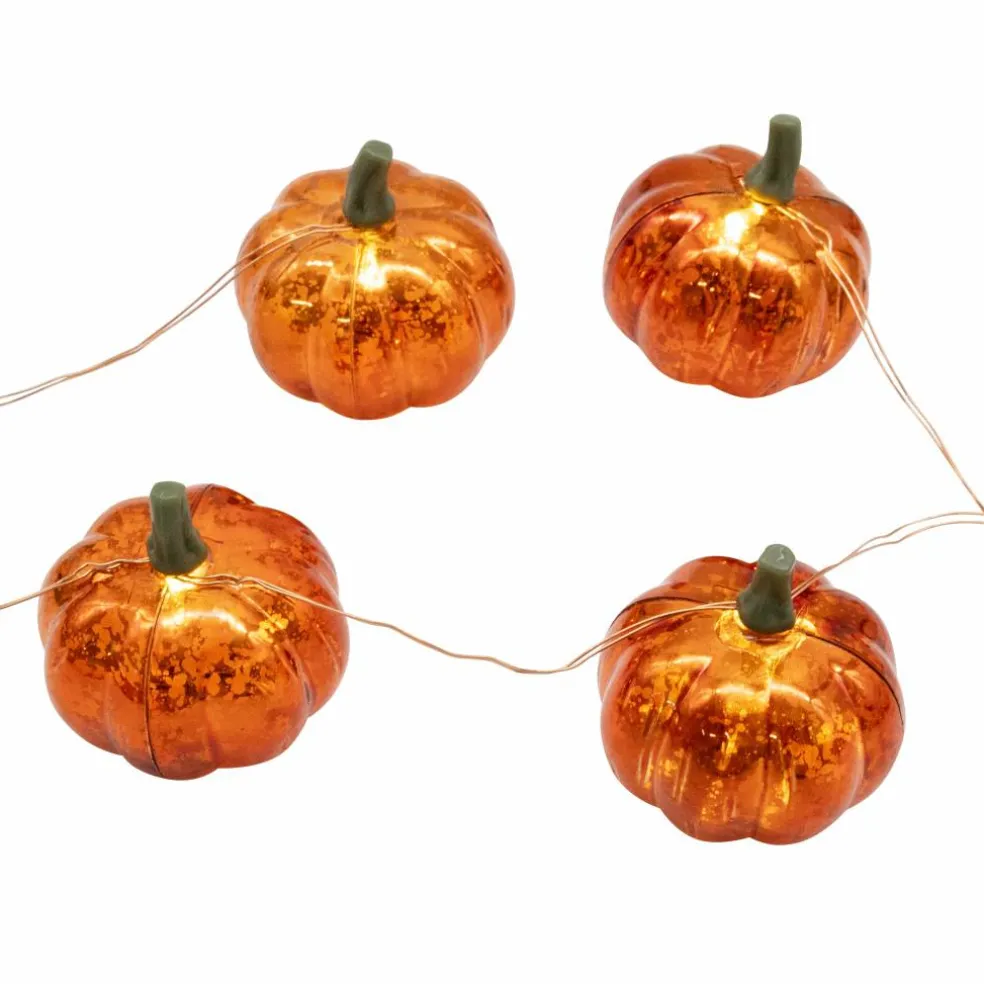 10ct. Mercury Finish Pumpkins Icon LED String Lights by Ashland®