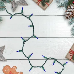 100ct. Mini Christmas String Lights with Green Wire