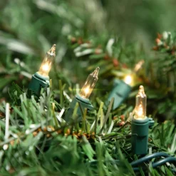 100ct. Mini Christmas String Lights with Green Wire
