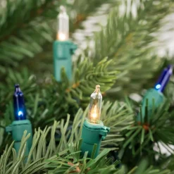 100ct. Mini Christmas String Lights with Green Wire