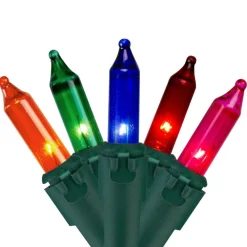 100ct. Mini Christmas String Lights with Green Wire