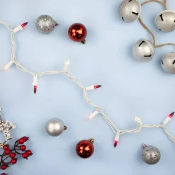 100ct. Mini Christmas String Lights with White Wire
