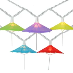 10ct. Multicolor Umbrella Shaped Novelty String Lights