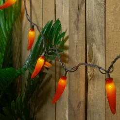 35ct. Orange Chili Pepper Patio String Light Set
