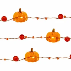 18ct. Pumpkin & Beads Icon LED String Lights by Ashland®